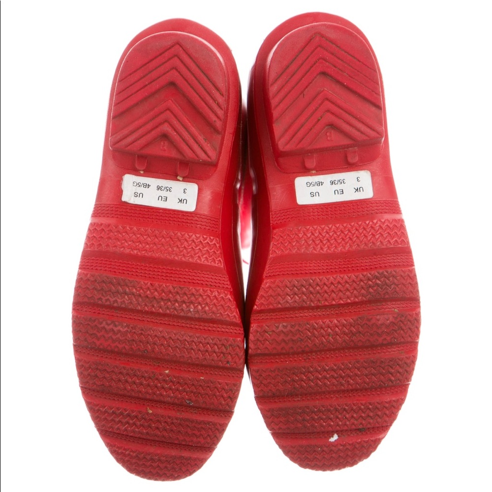 Hunter red rubber rain boots 5 - Picture 4 of 8